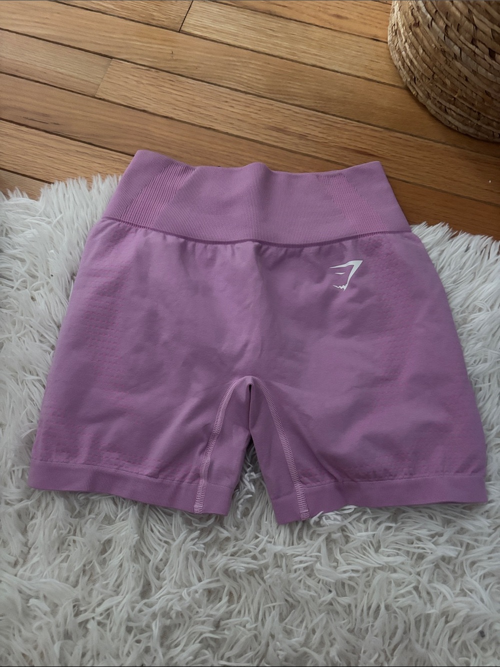 Gym Shark Shorts - Lavender High-Waist Performance Shorts